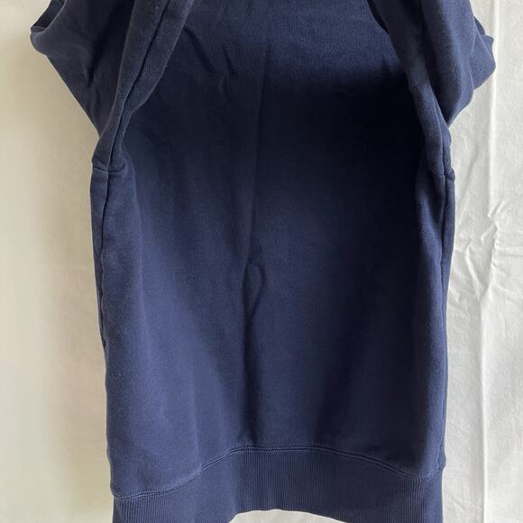 Benetton boys 10/11years navy blue zip up jacket size XL, mock neck, two pockets - Picture 6 of 9